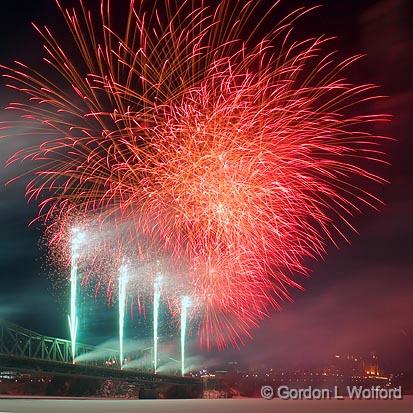 Winterlude 2010 Fireworks_13679.jpg - Winterlude ('Bal de Neige' in French) is the annual winter festivalof Canada's capital region (Ottawa, Ontario and Gatineau, Quebec).Photographed from Gatineau (Hull), Quebec, Canada.